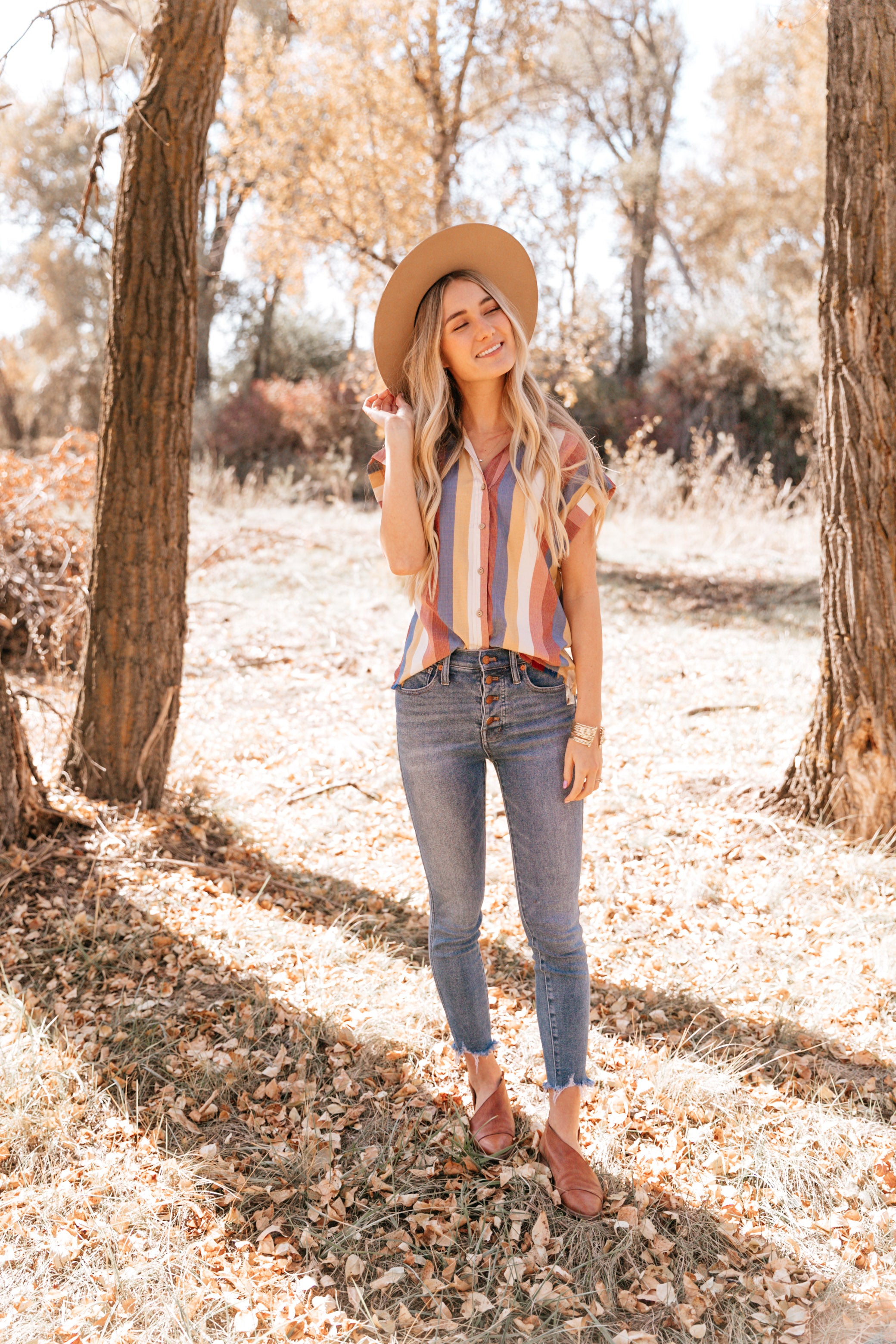 All You Need is Stripes Button Up