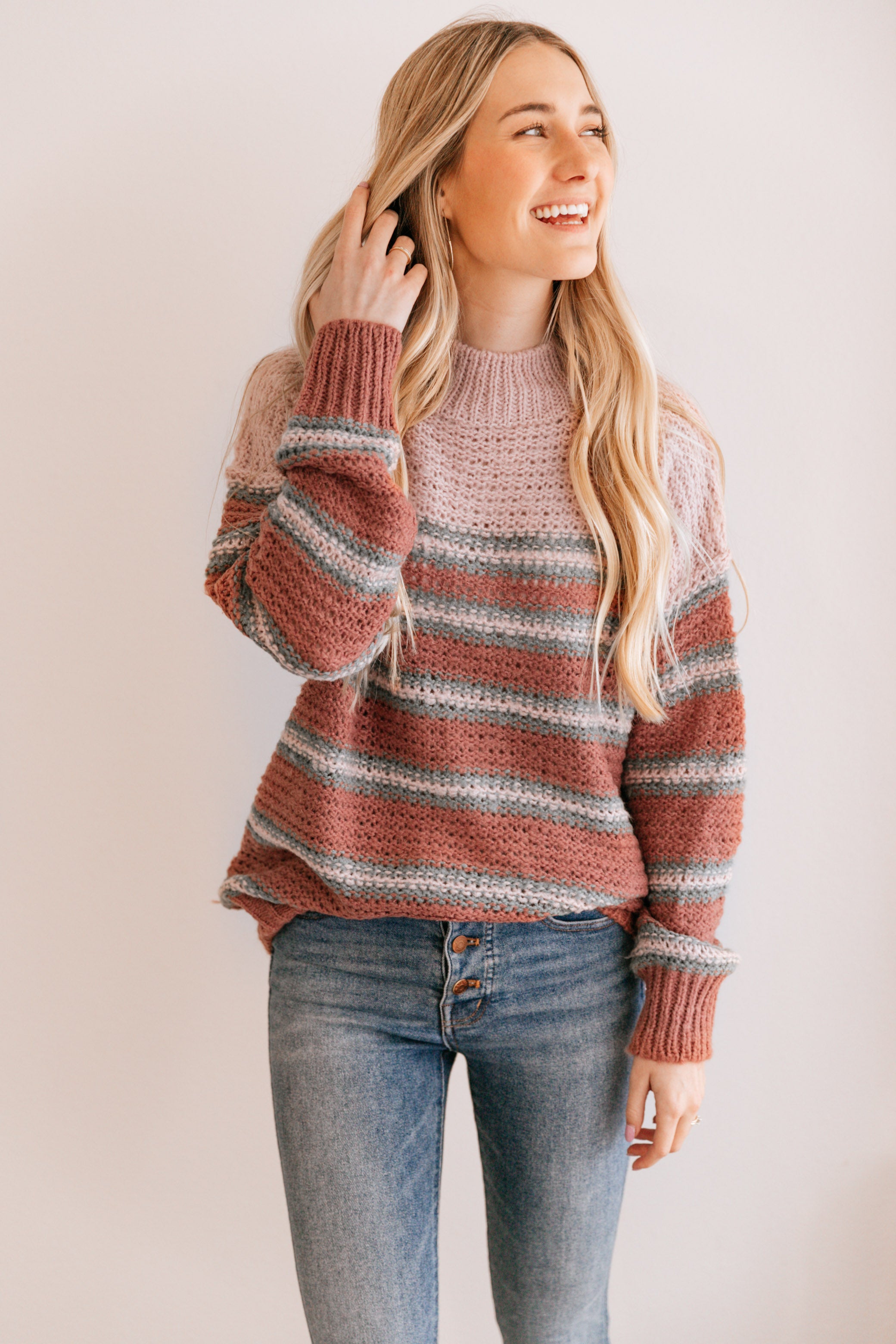 Ash Rose Stripe Sweater